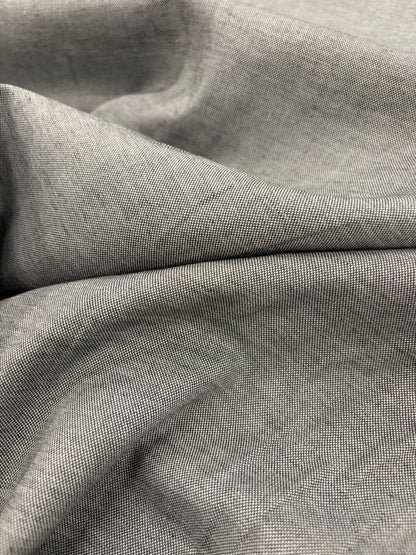 DENIM DISTRICT 015 grey cotton oxford shirting fabric
