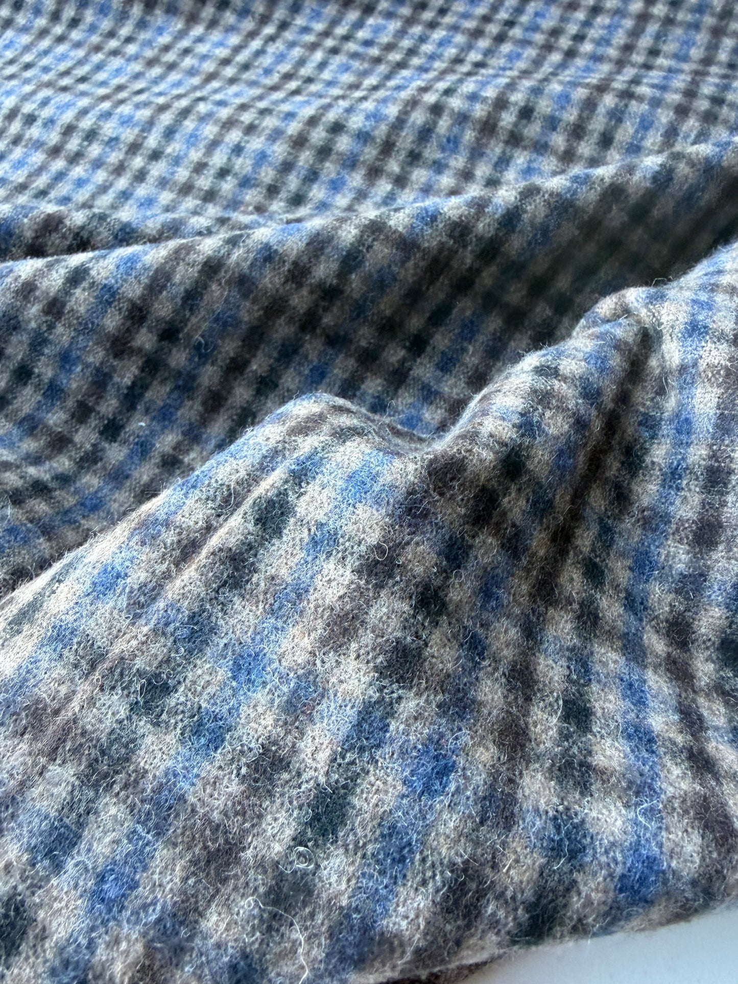 MOLKO 031 brown/camel/blue brushed check