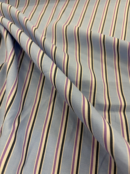 DENIM DISTRICT 016 striped light oxford shirting fabric