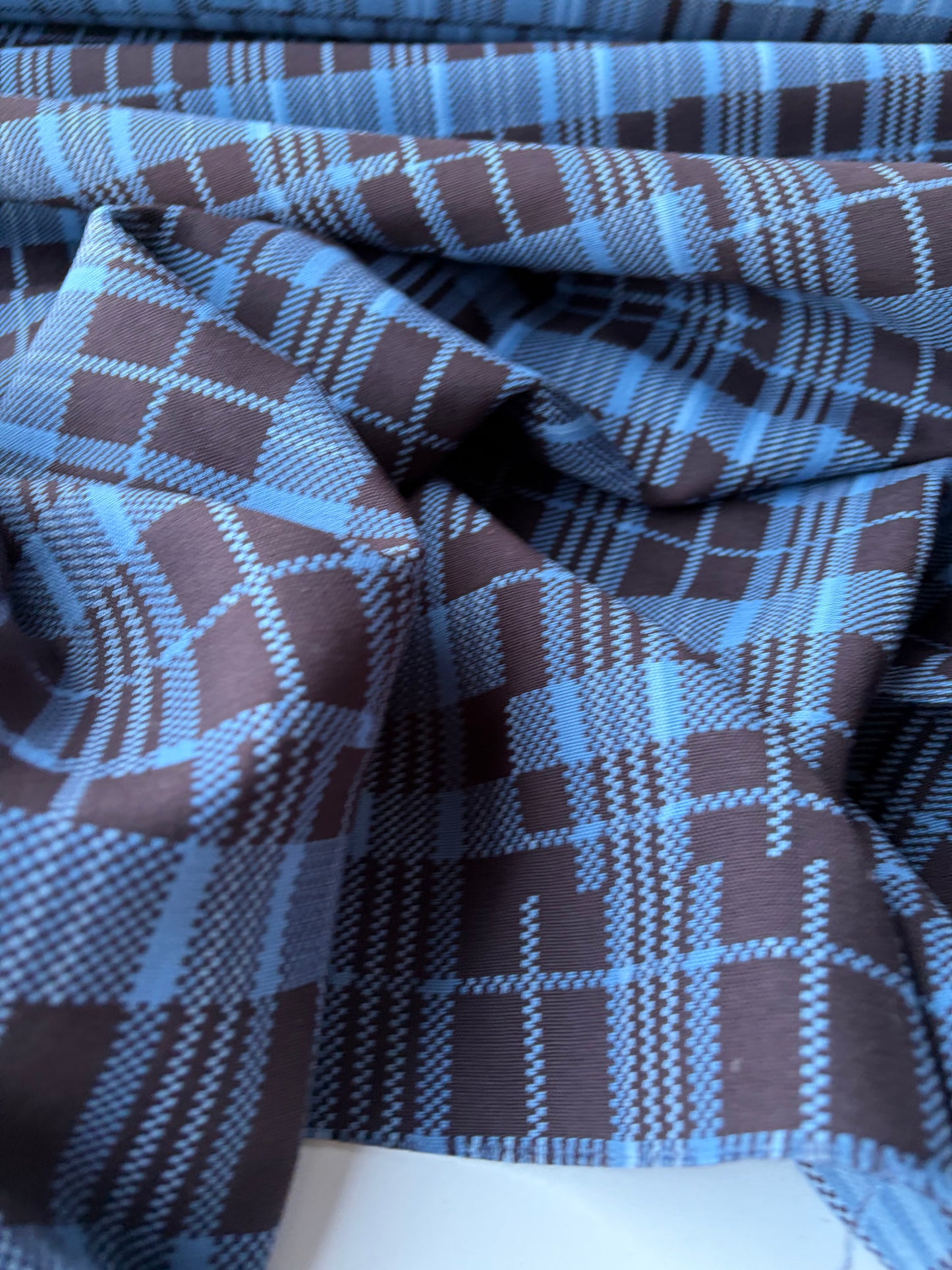 MOE 001 steel blue/black checkered wool