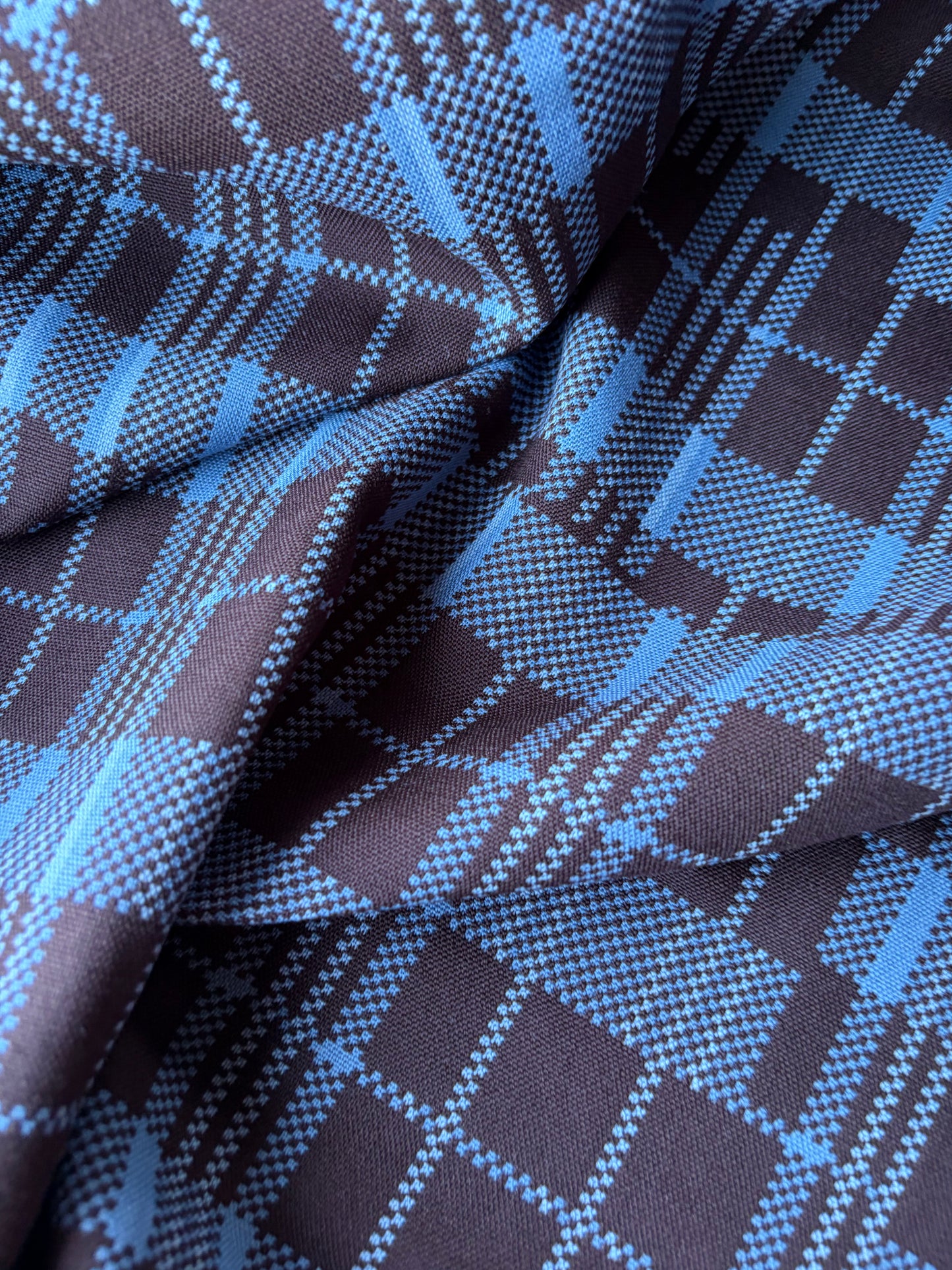 MOE 001 steel blue/black checkered wool