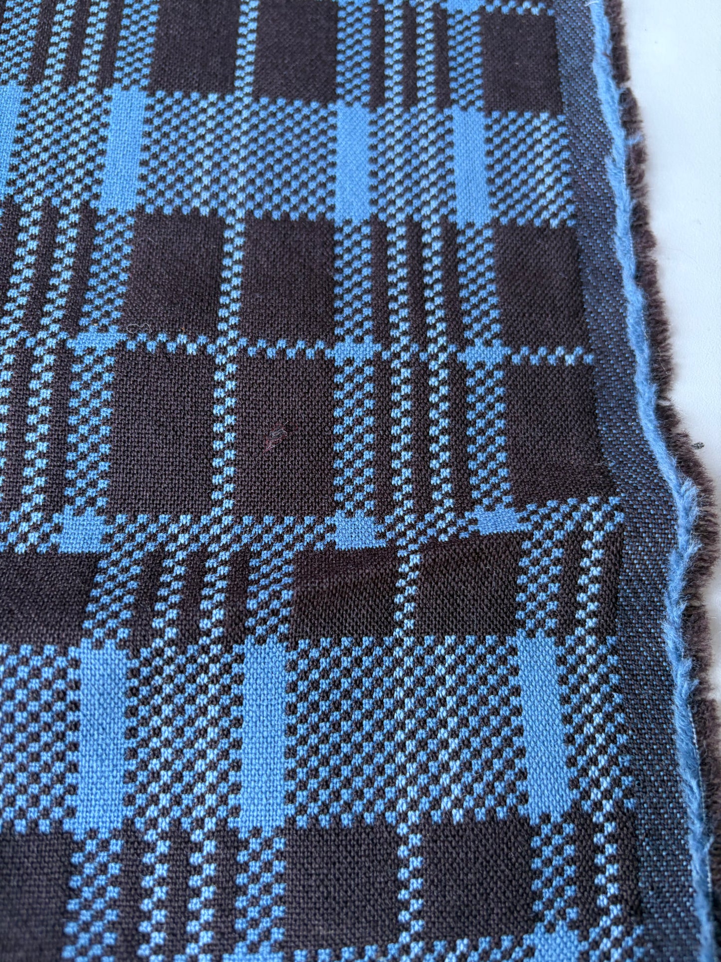 MOE 001 steel blue/black checkered wool