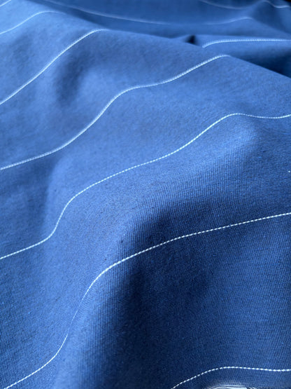 PC MOE 002 indigo pinstripe midweight cotton