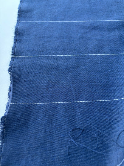 PC MOE 002 indigo pinstripe midweight cotton