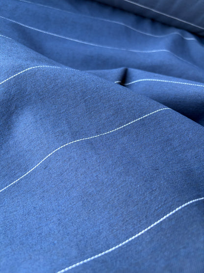 PC MOE 002 indigo pinstripe midweight cotton