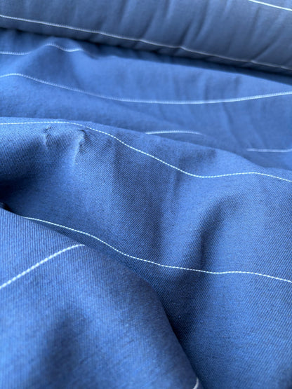 PC MOE 002 indigo pinstripe midweight cotton