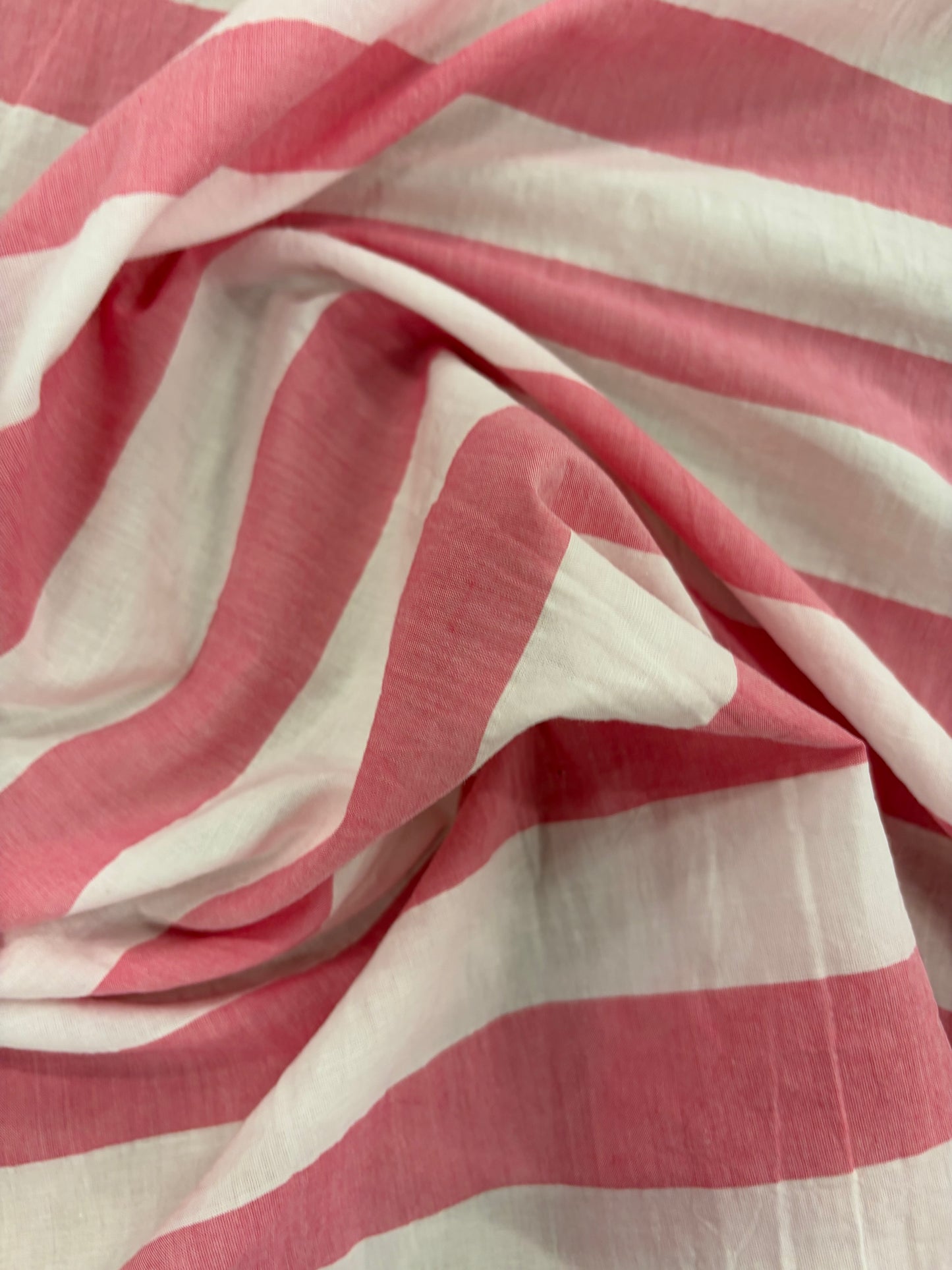 DENIM DISTRICT 020 pink cotton colourwoven shirting stripes