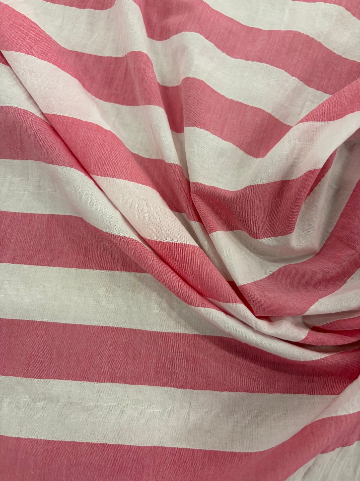 DENIM DISTRICT 020 pink cotton colourwoven shirting stripes