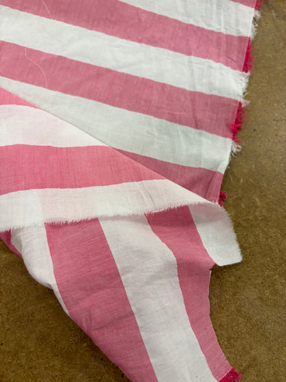 DENIM DISTRICT 020 pink cotton colourwoven shirting stripes