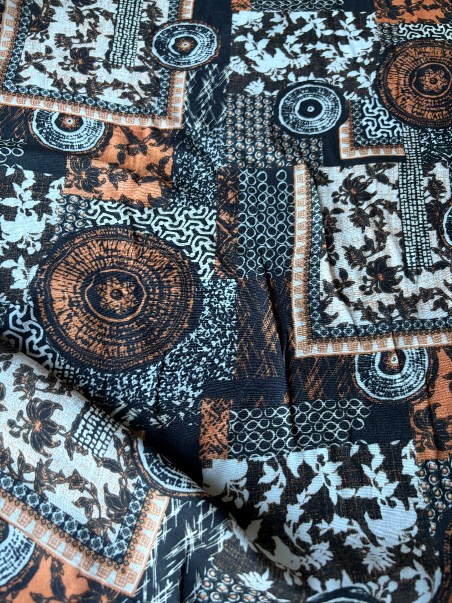 COMO 015 viscose ethnical patchwork print