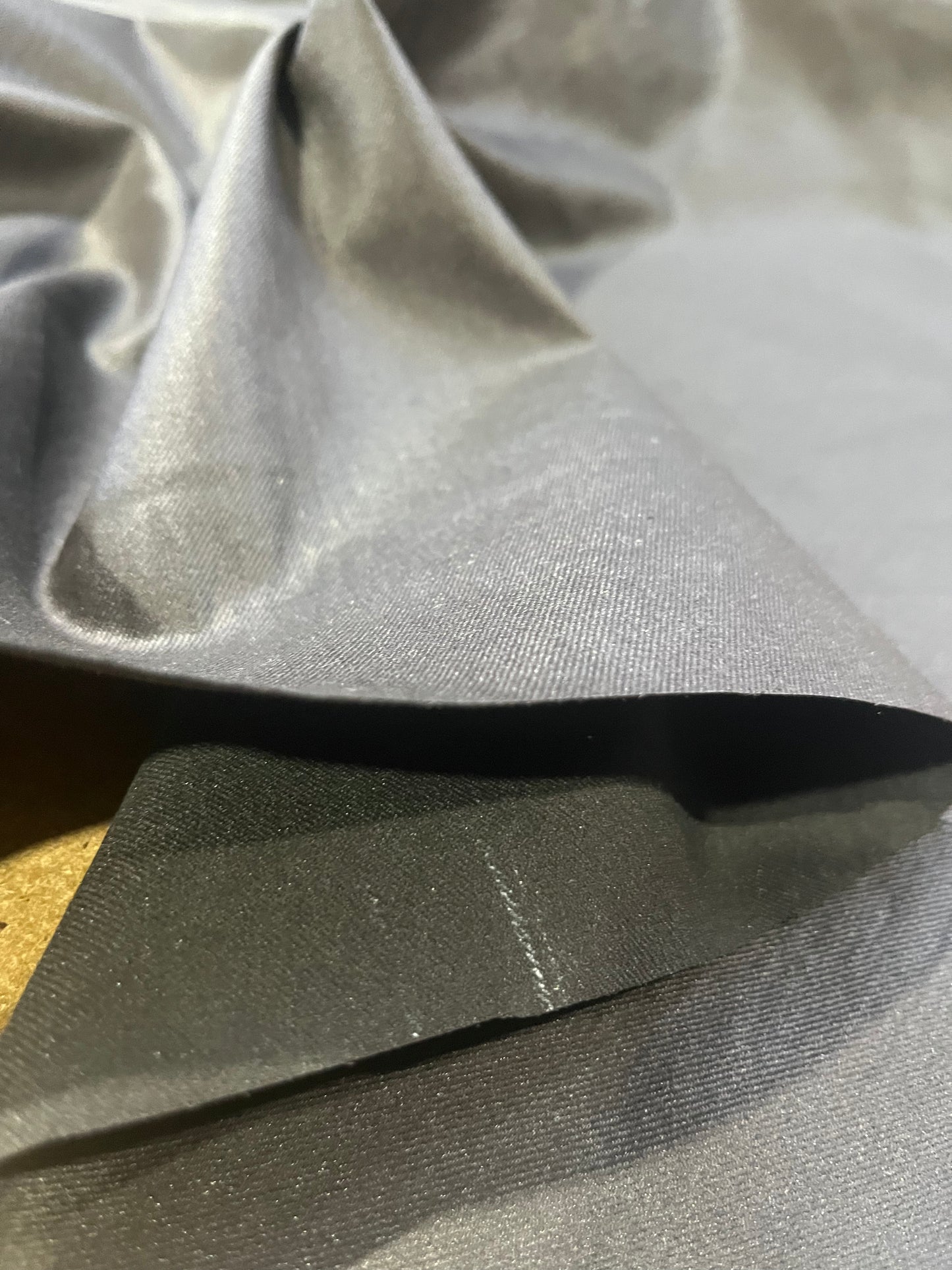 F01 cotton twill stretch with shiny coating