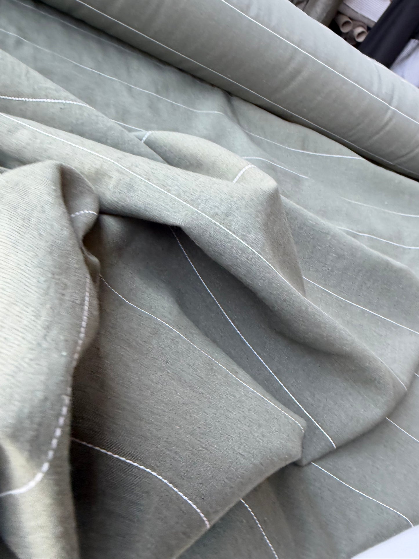 MOE 005 khaky pinstripe midweight cotton