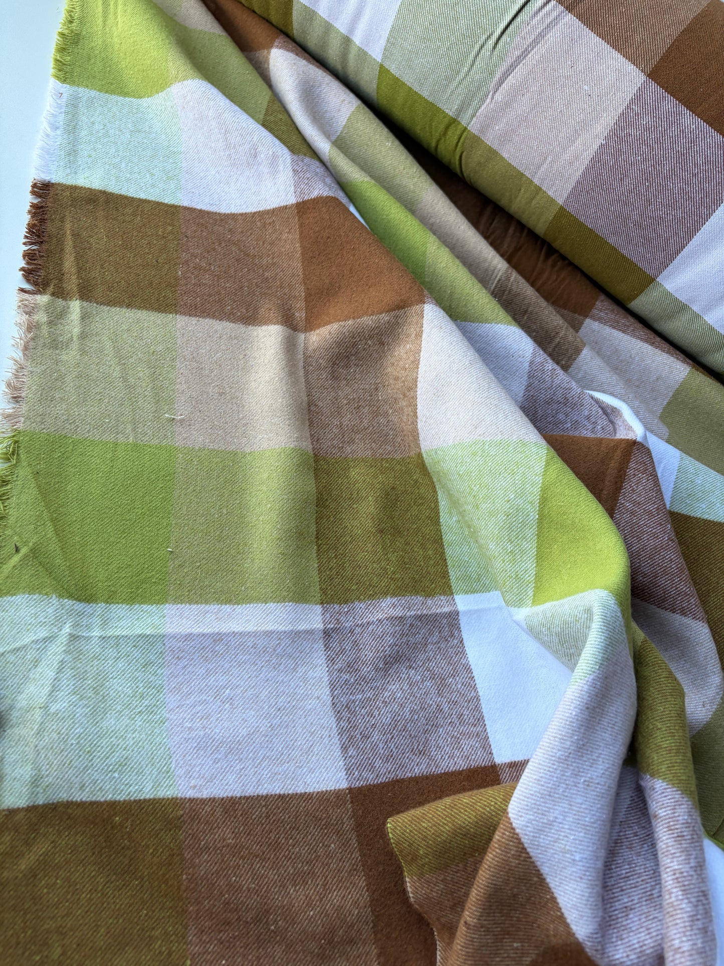 MOE 008 brown/green heavy cotton flannel check