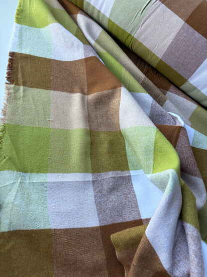 PC MOE 008 brown/green heavy cotton flannel check