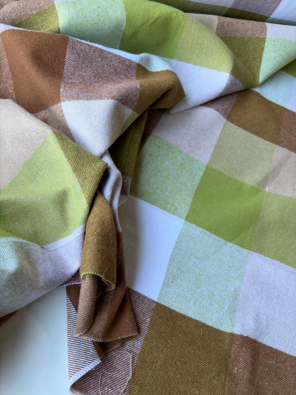 PC MOE 008 brown/green heavy cotton flannel check