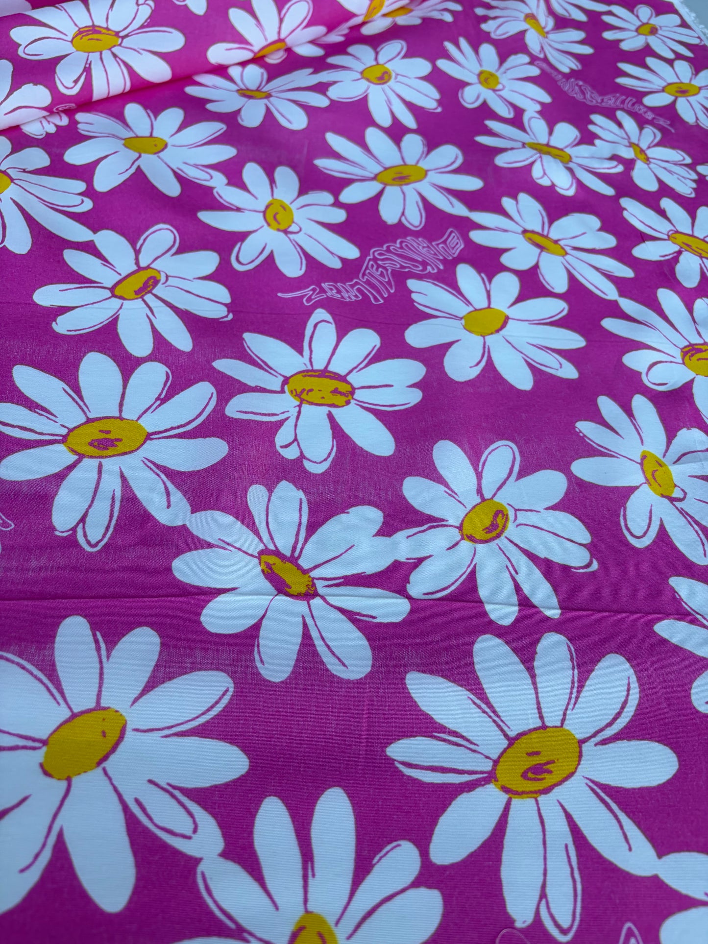 COMO 018 cotton bachette pink marguerites