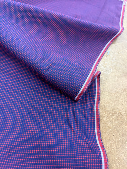 DENIM DISTRICT 025 cotton colourwoven mini check navy/red