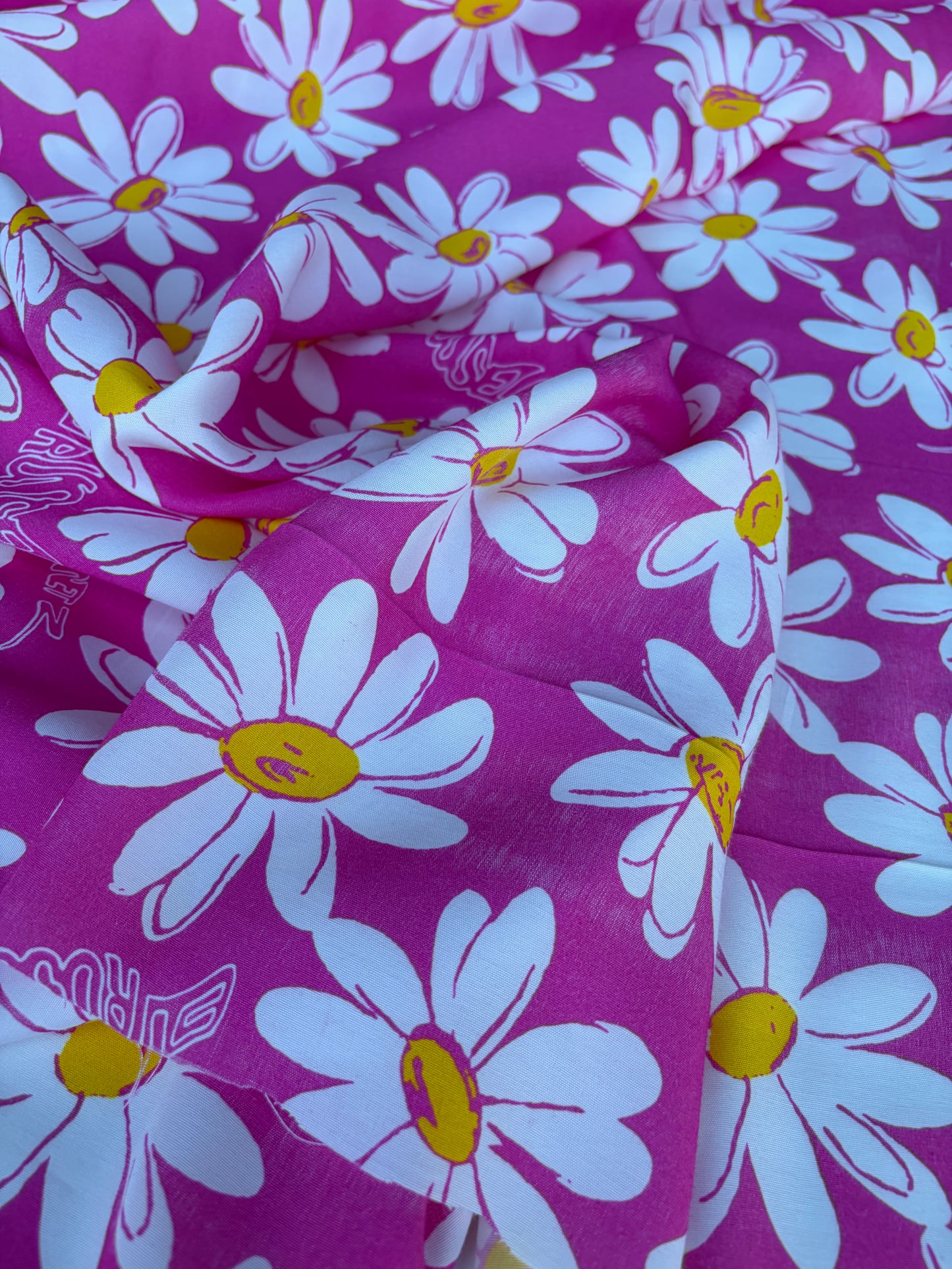 COMO 018 cotton bachette pink marguerites
