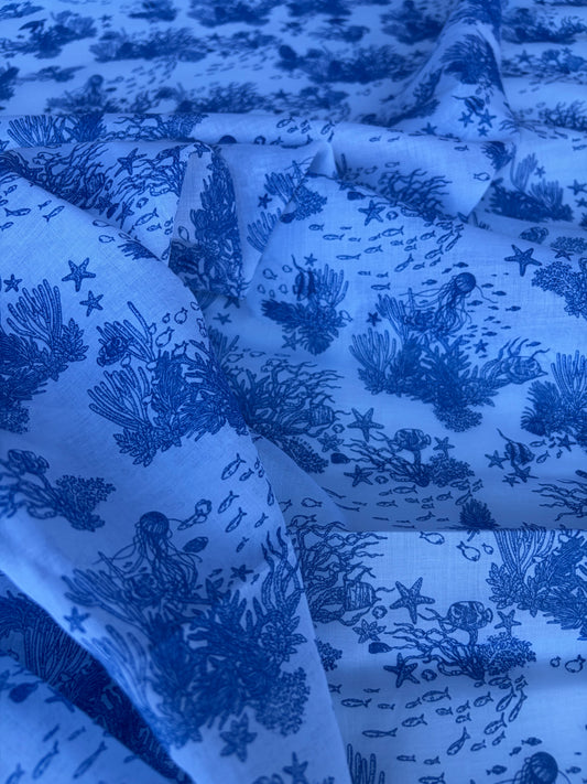 COMO 019 cotton voile toile de jouy