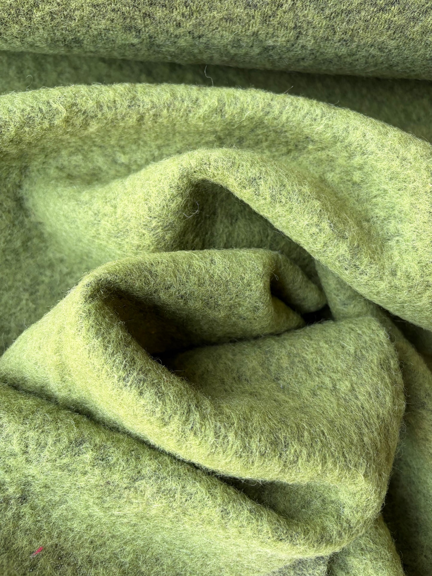 MOE 009 green heavy boiled wool
