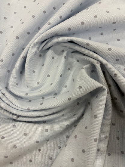 DENIM DISTRICT 028 light cotton twill with dots