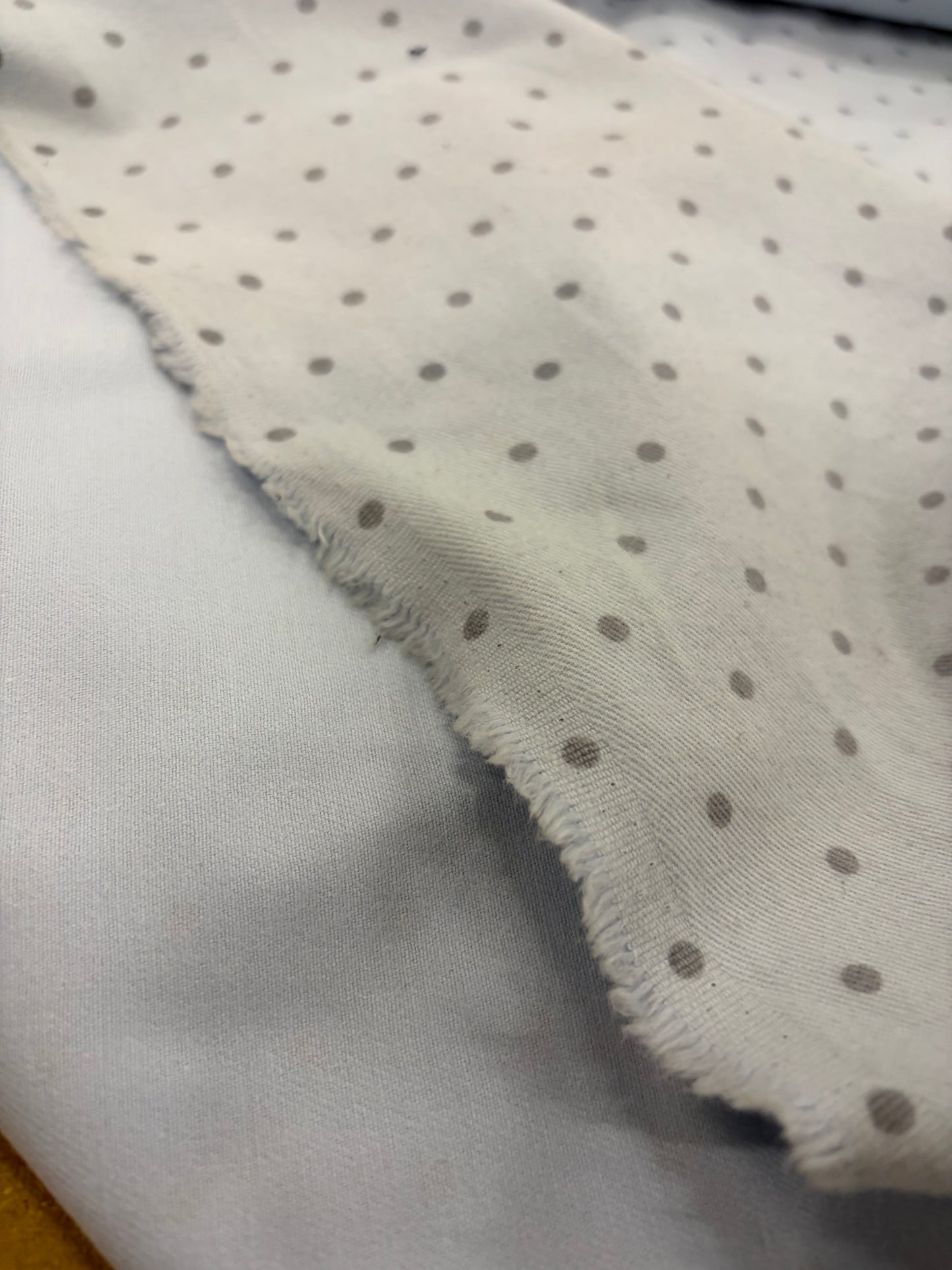 DENIM DISTRICT 028 light cotton twill with dots