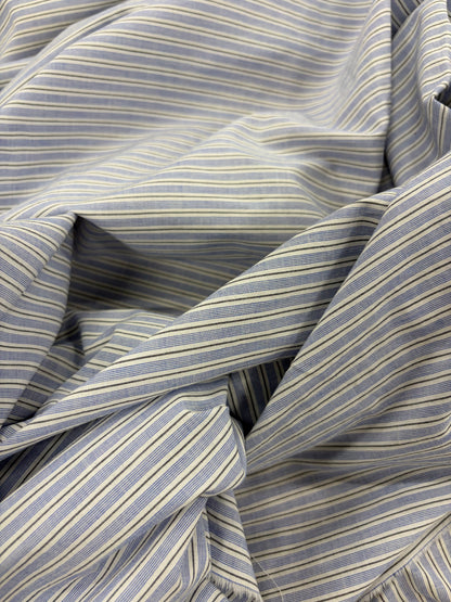 DENIM DISTRICT 029 blue colourwoven shirting stripes