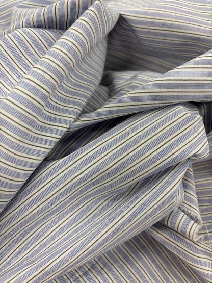 DENIM DISTRICT 029 blue colourwoven shirting stripes