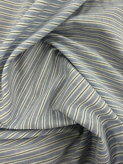 DENIM DISTRICT 029 blue colourwoven shirting stripes
