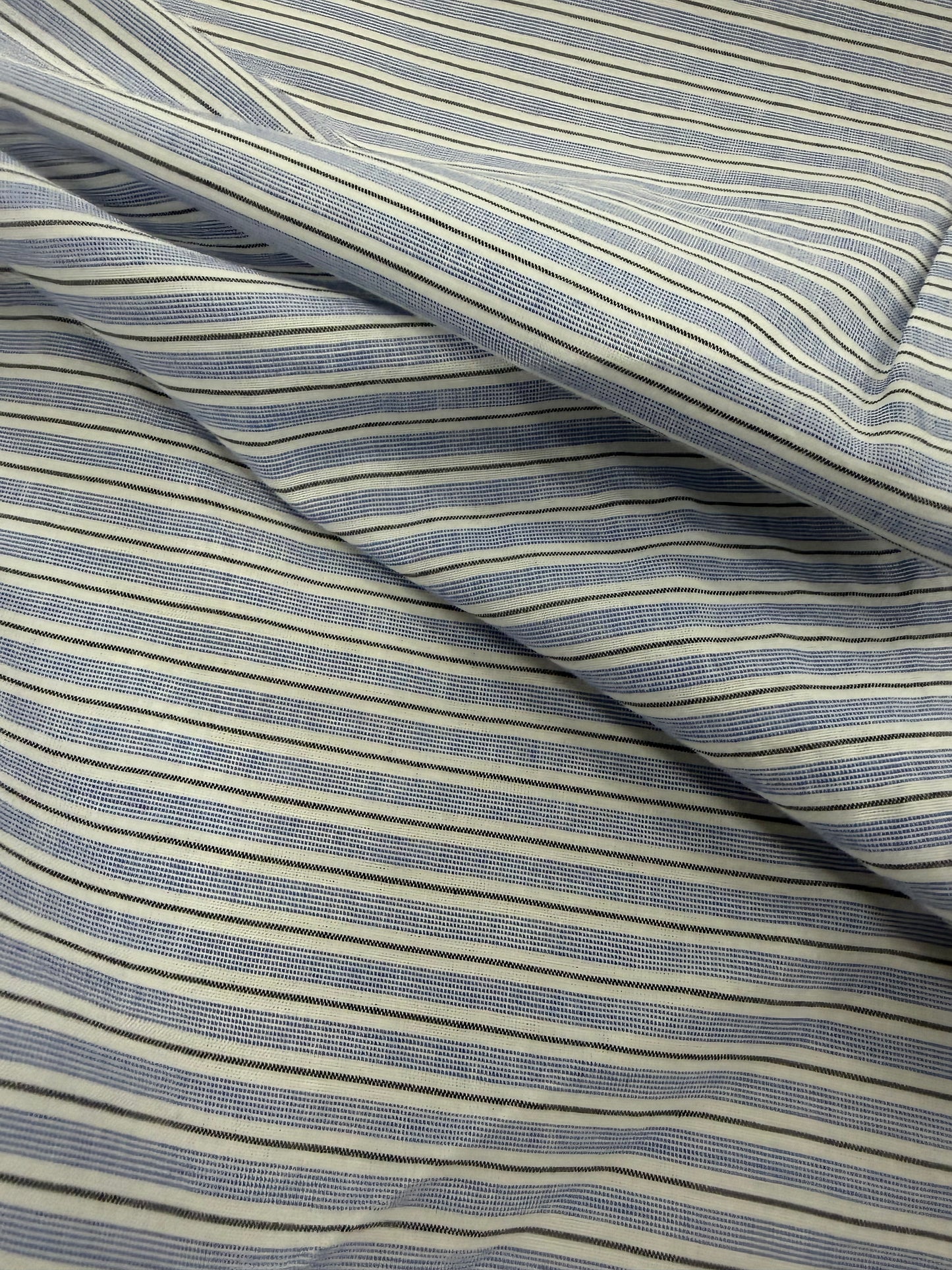 DENIM DISTRICT 029 blue colourwoven shirting stripes