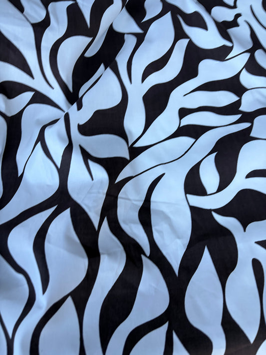 COMO 022 cotton papertouch brown/white print