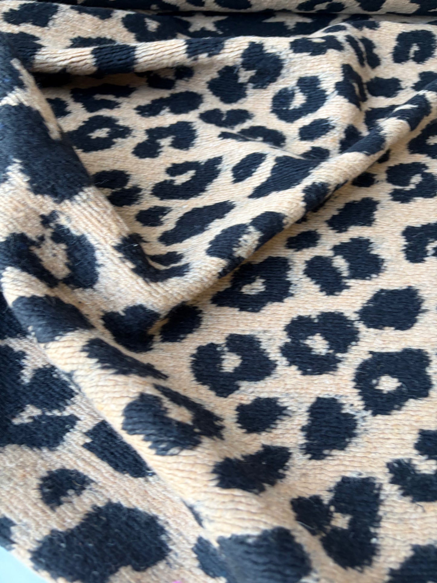 MOE 012 camel/black animalier heavy boiled wool