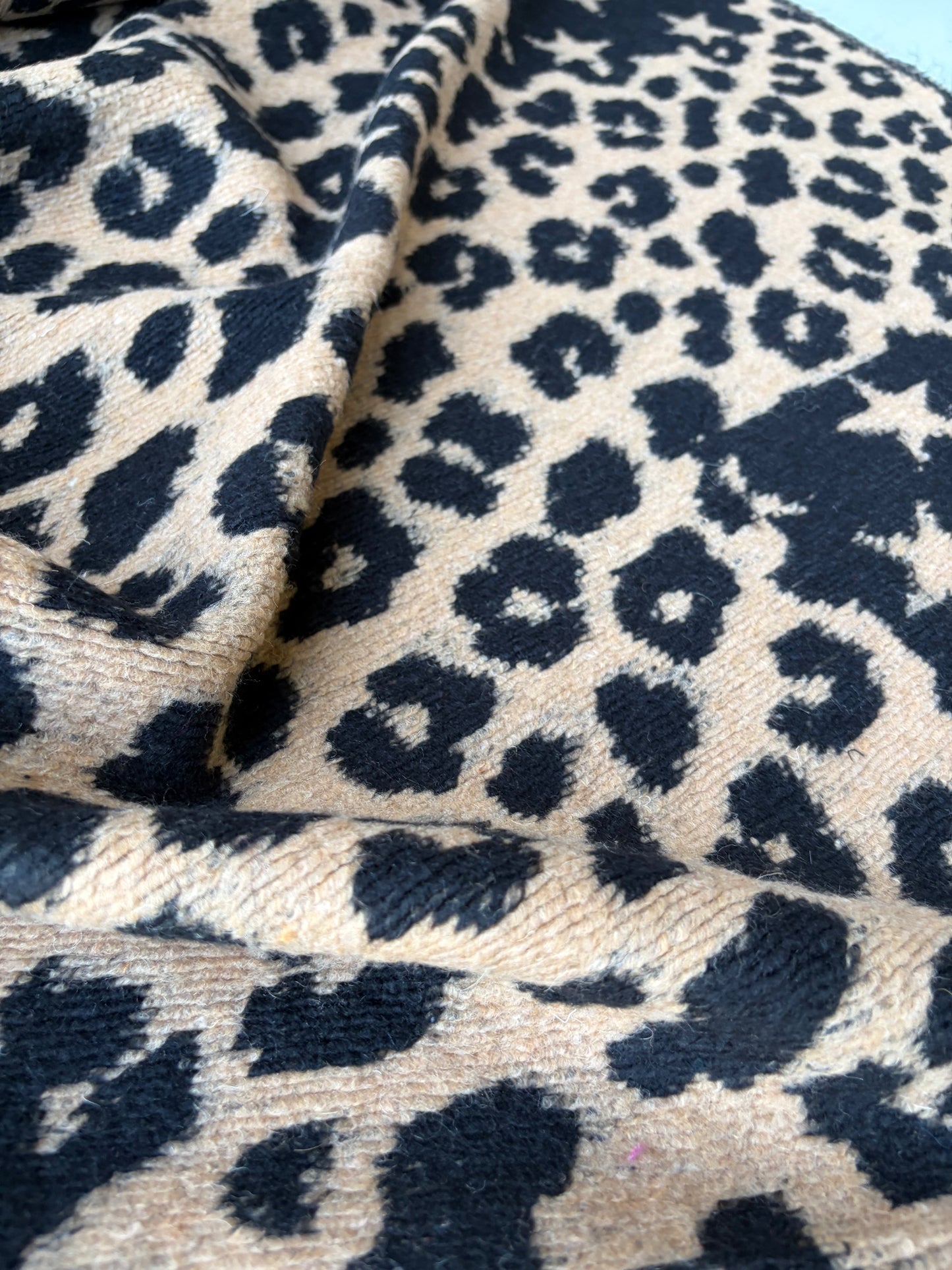 MOE 012 camel/black animalier heavy boiled wool