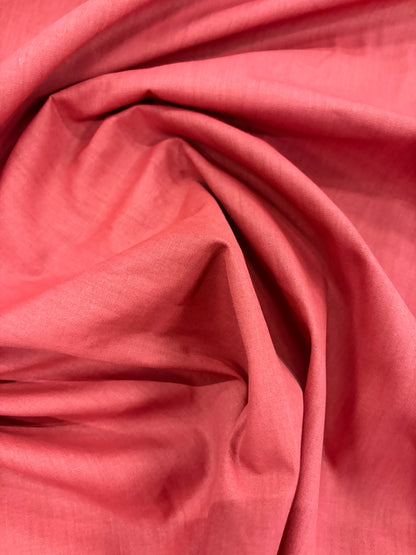 DENIM DISTRICT 031 red stonewashed poplin