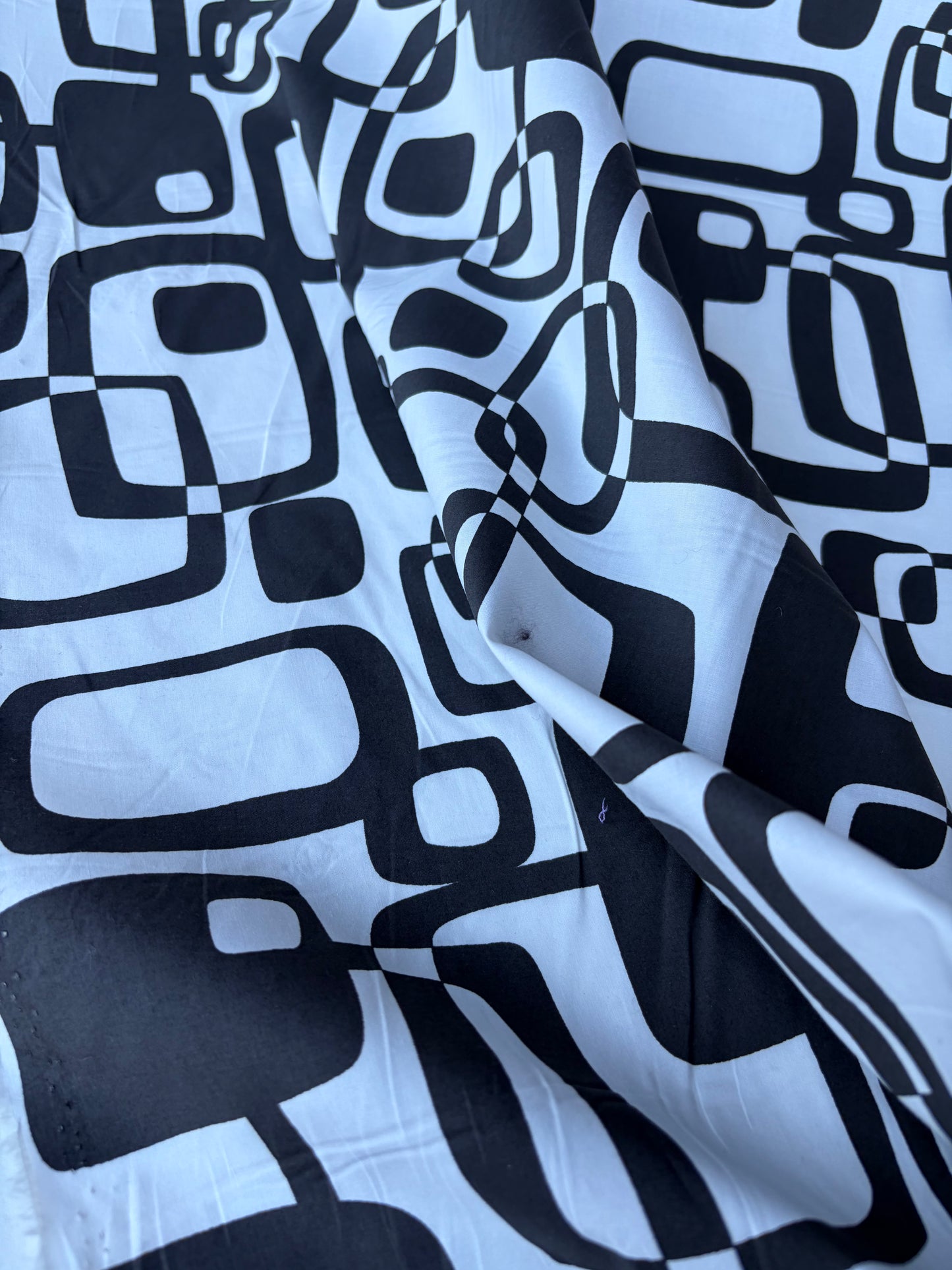 COMO 023 cotton papertouch chocolate/white print