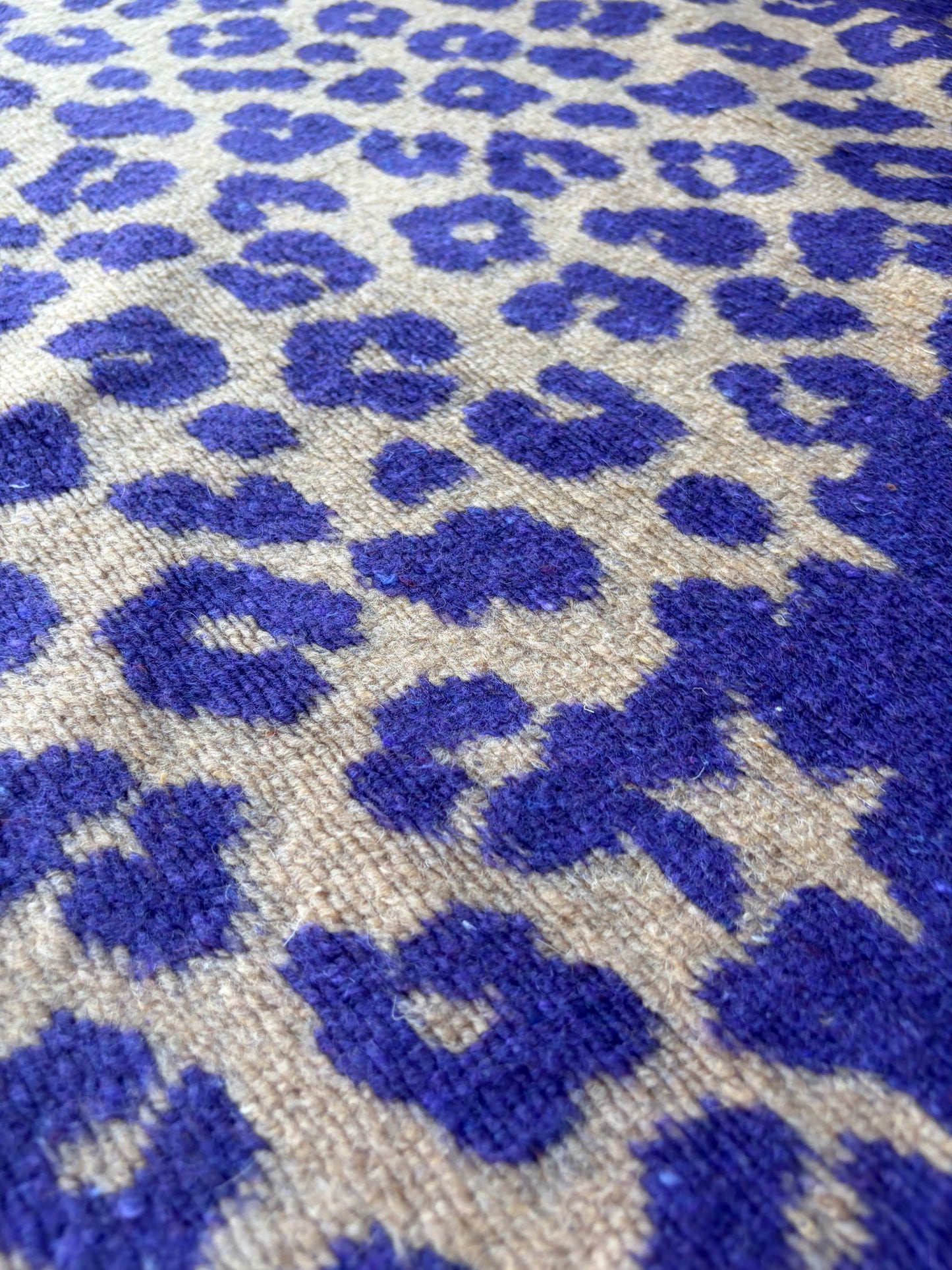 MOE 013 camel/purple animalier heavy boiled wool