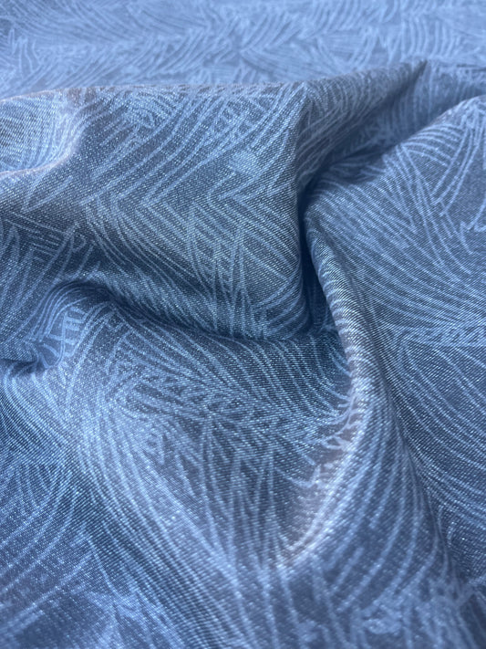 DENIM COLLECTION 007 light black denim with print