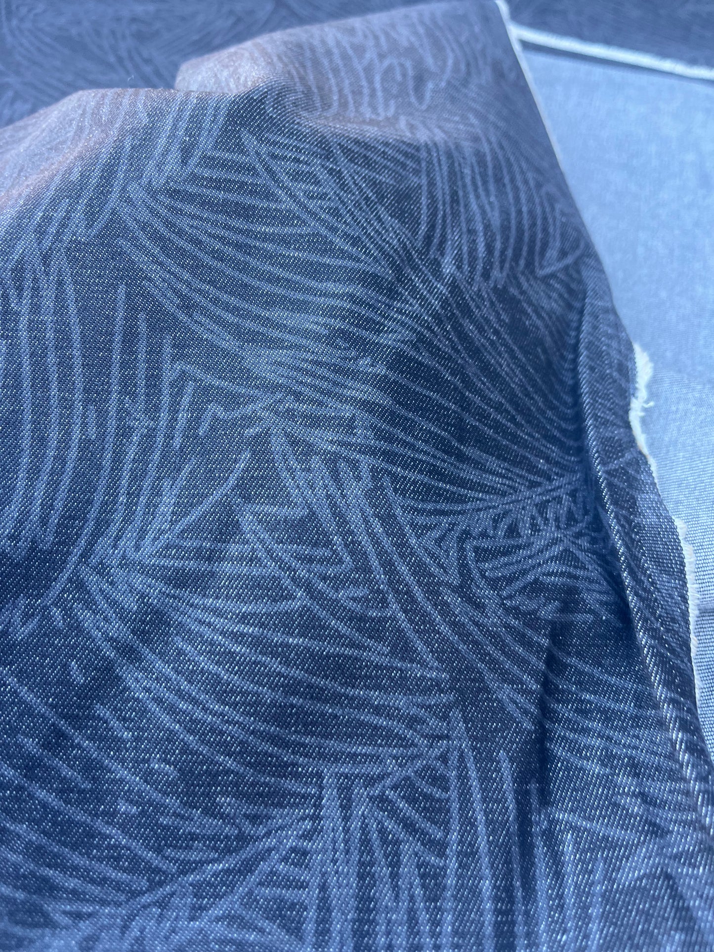 DENIM COLLECTION 007 light black denim with print