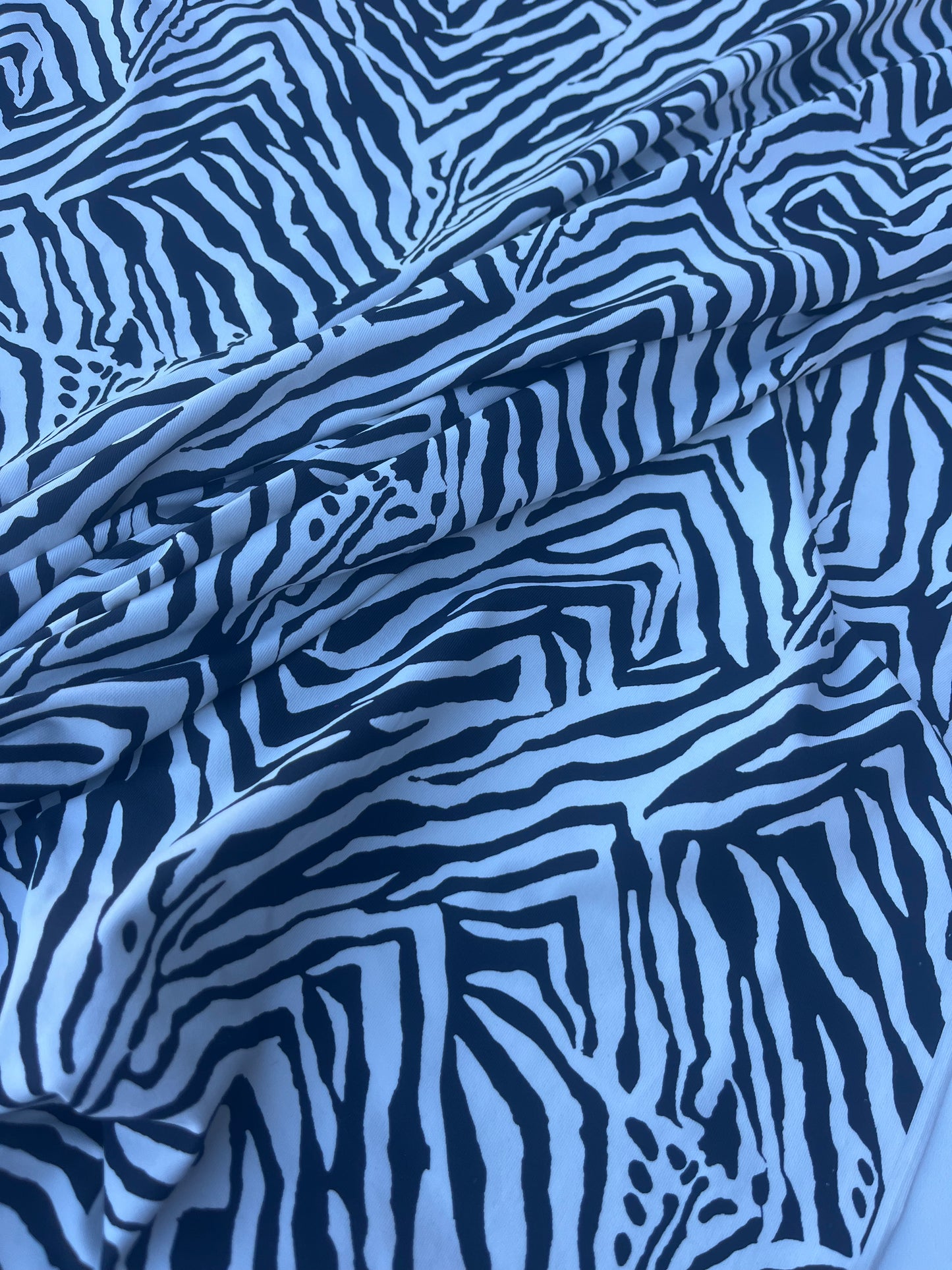 DONDP 1000 jersey viscose elasthane black/white zebra