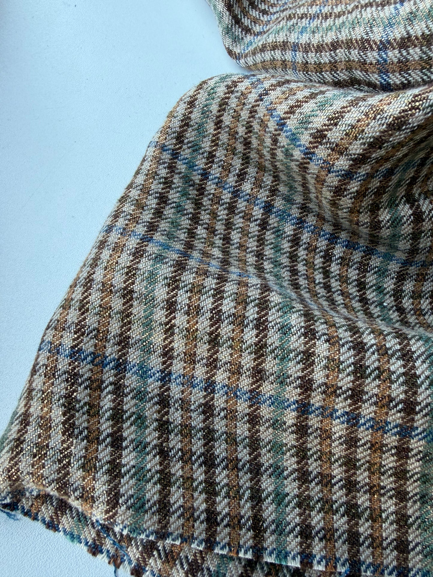 MOE 016 midweight cotton check with copper spray finish