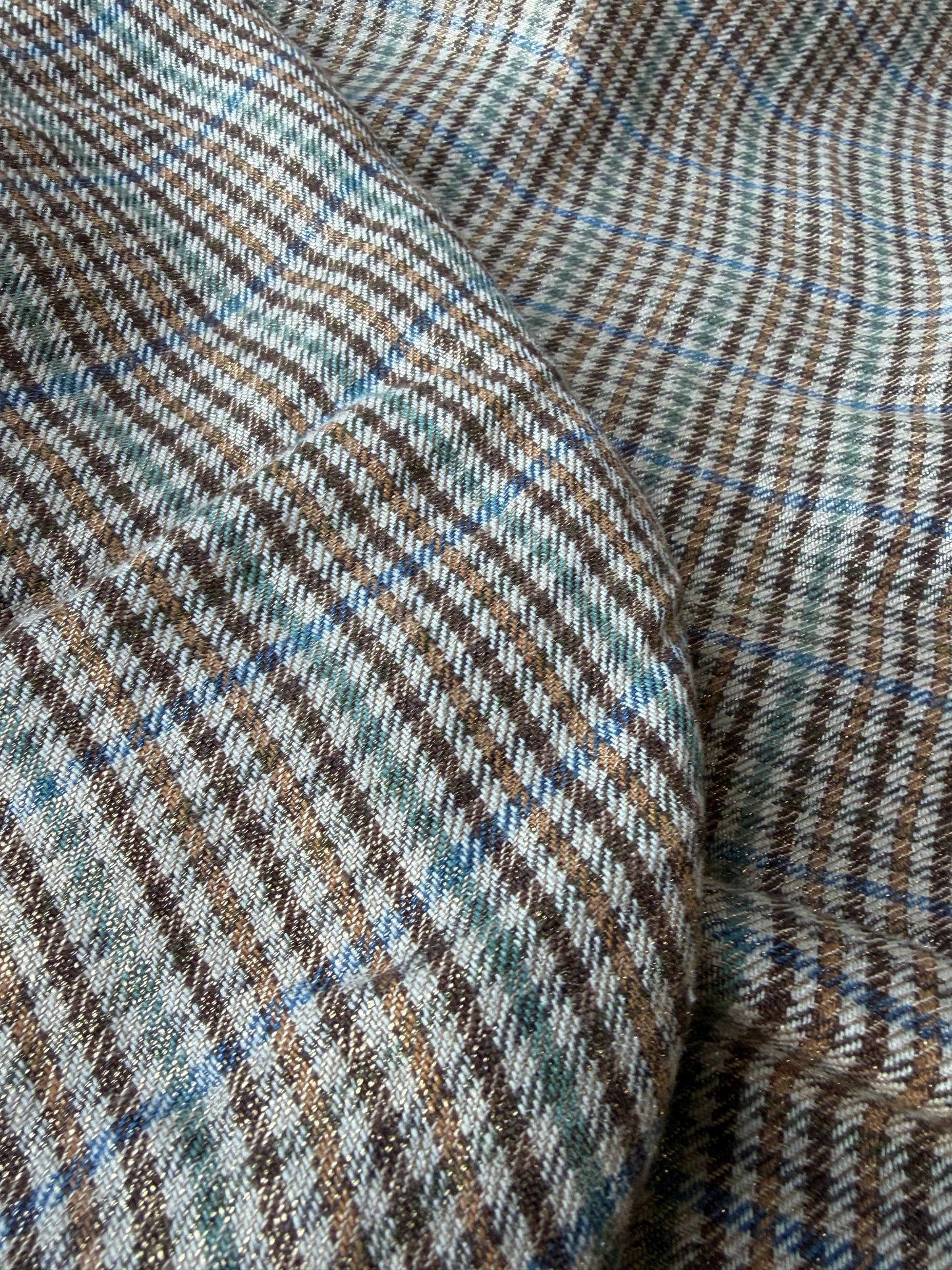 MOE 016 midweight cotton check with copper spray finish