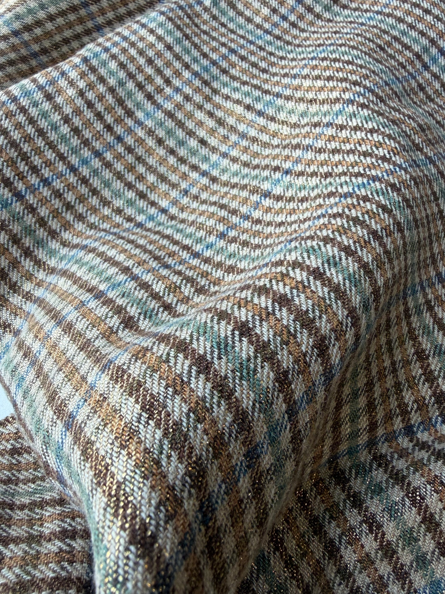 MOE 016 midweight cotton check with copper spray finish