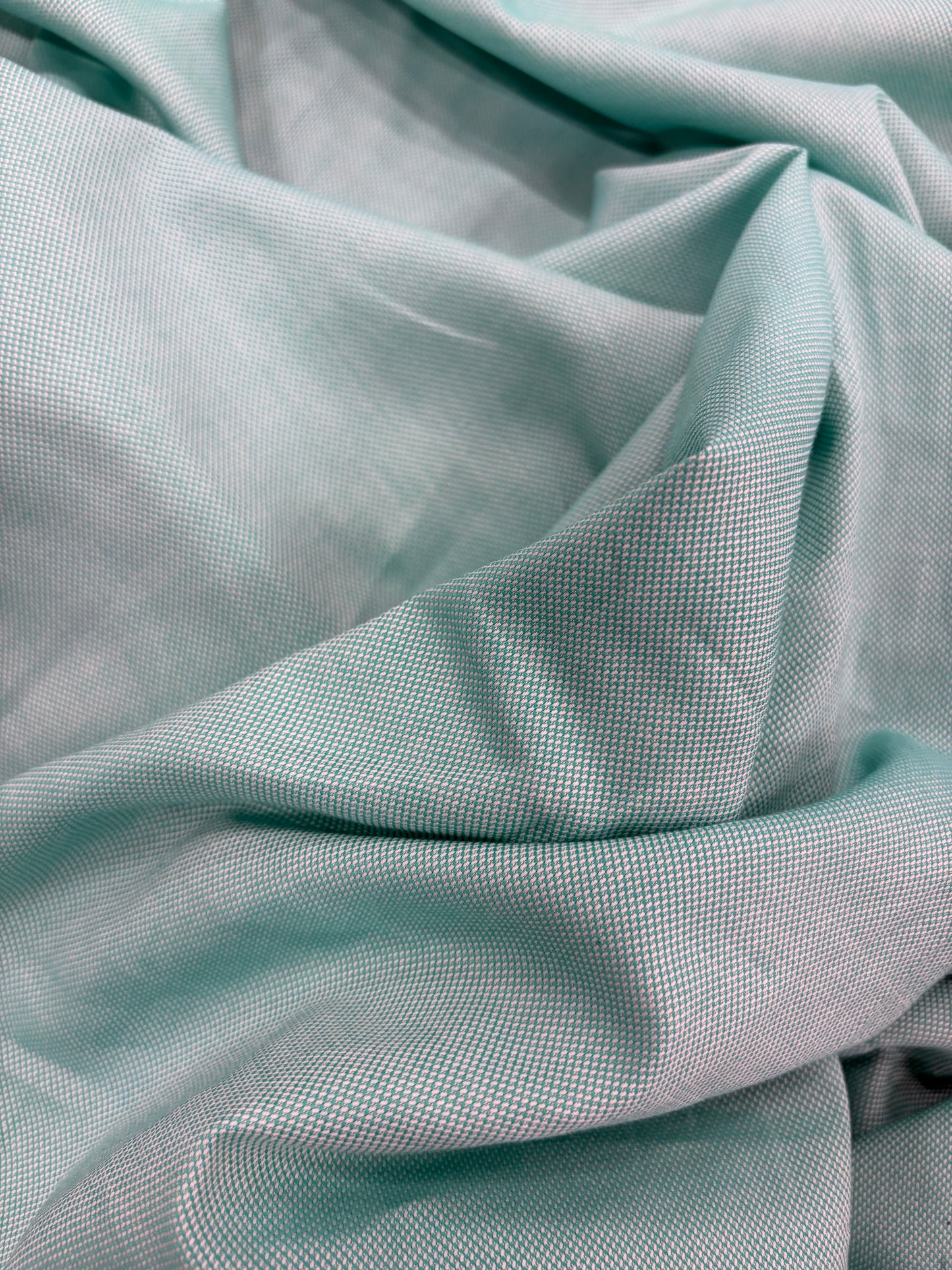 DENIM DISTRICT 036 mint cotton oxford shirting fabric
