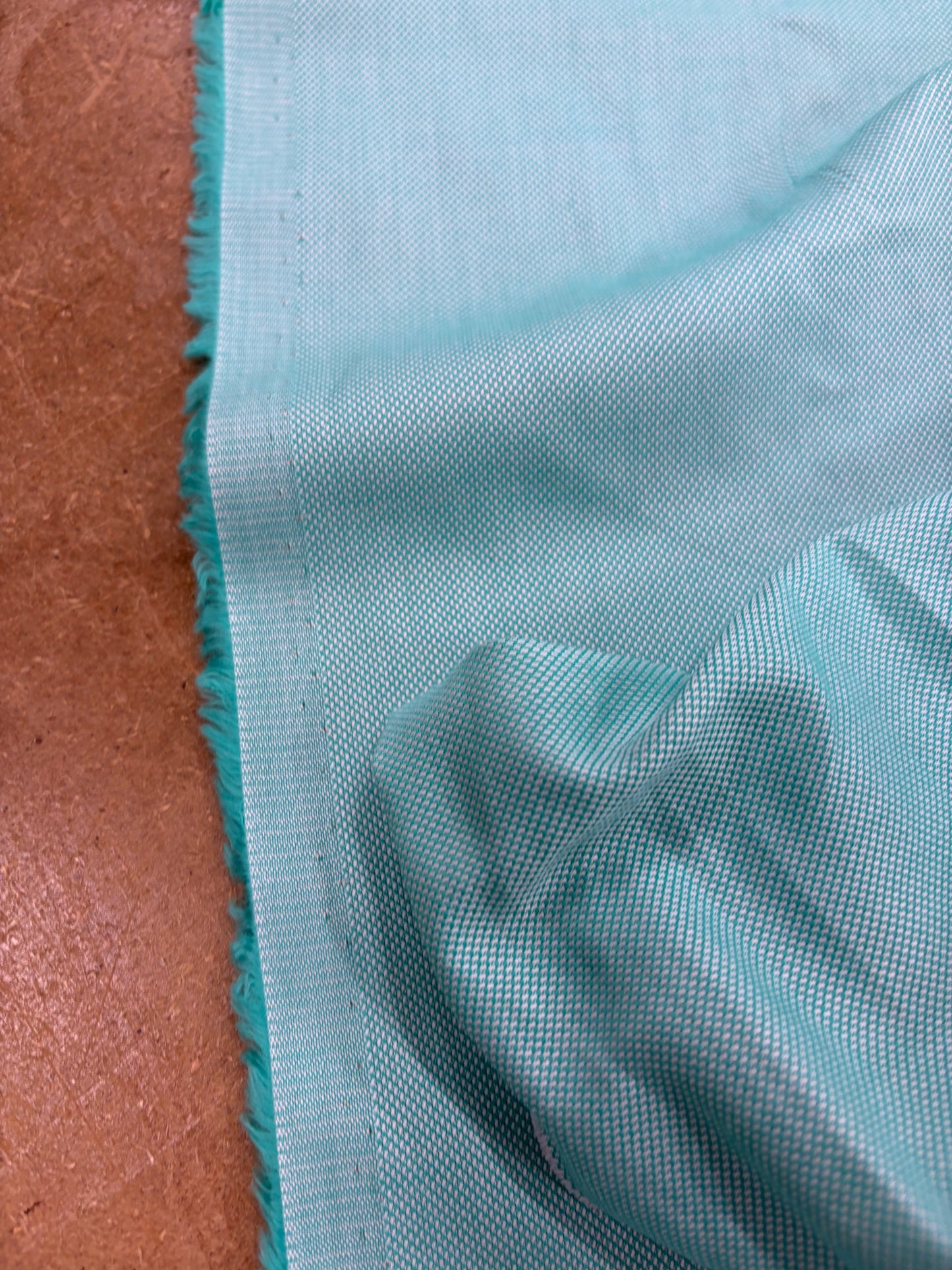 DENIM DISTRICT 036 mint cotton oxford shirting fabric