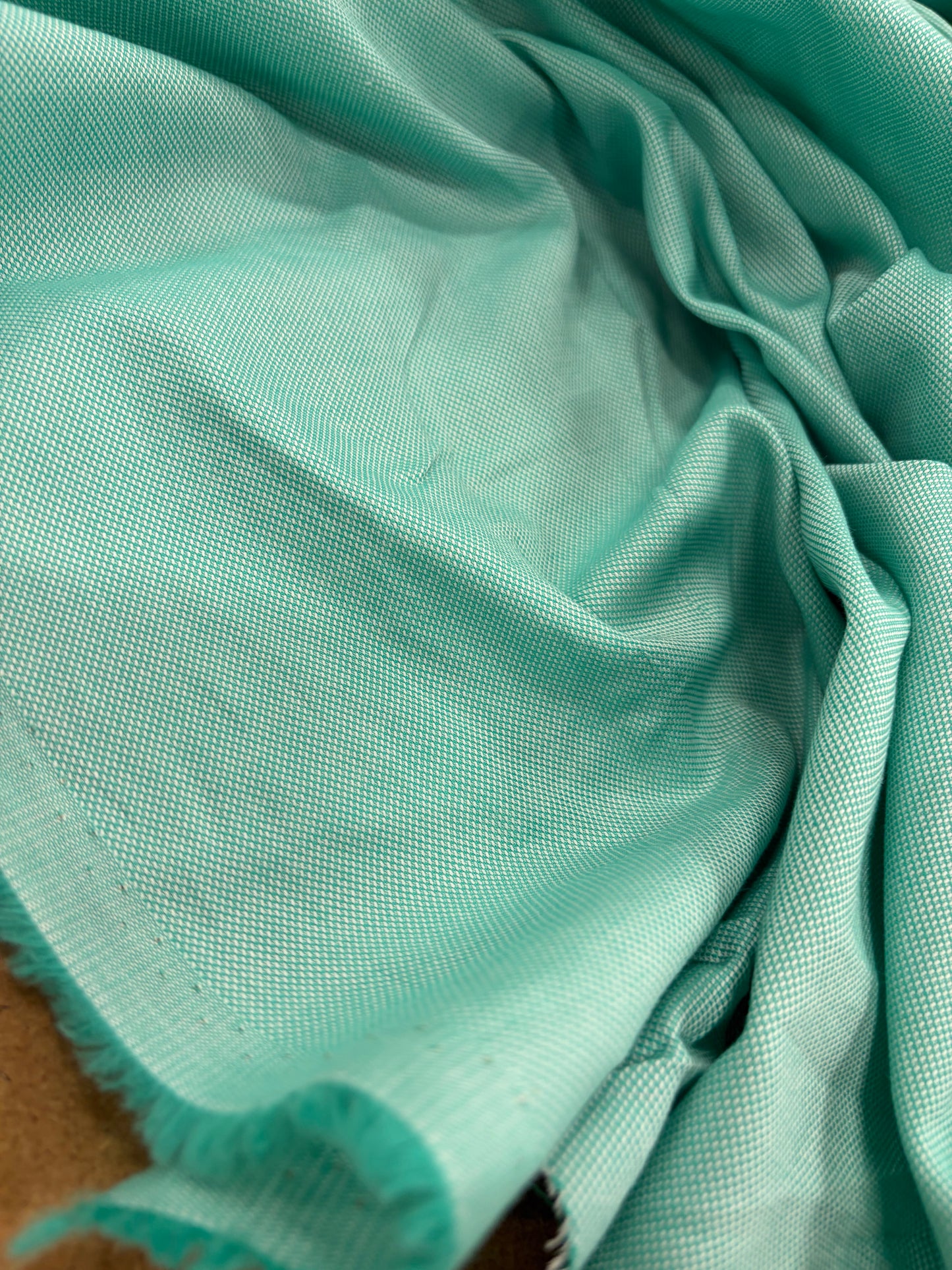 DENIM DISTRICT 036 mint cotton oxford shirting fabric