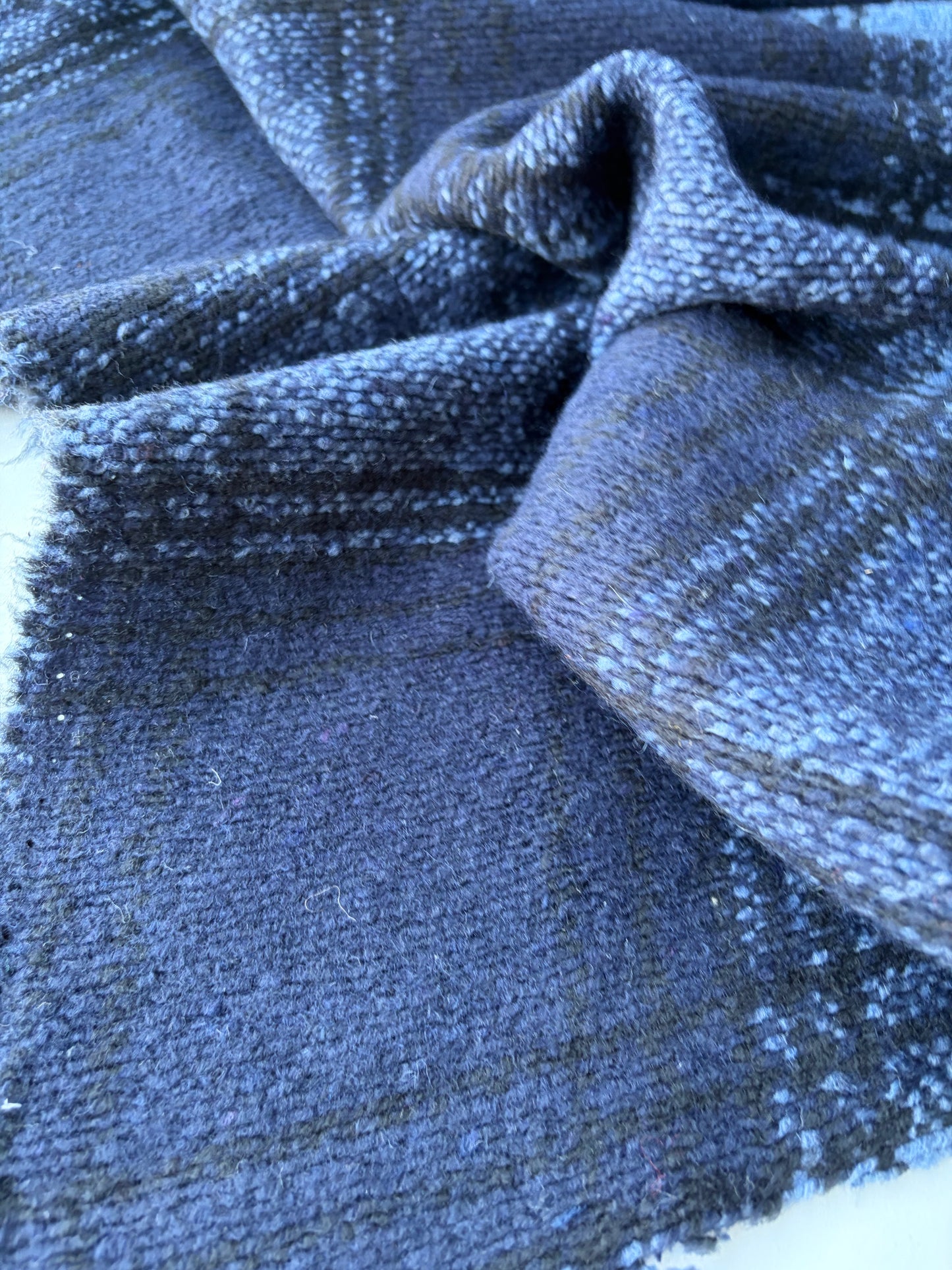 MOE 018 navy/blue checkered heavy boiled wool