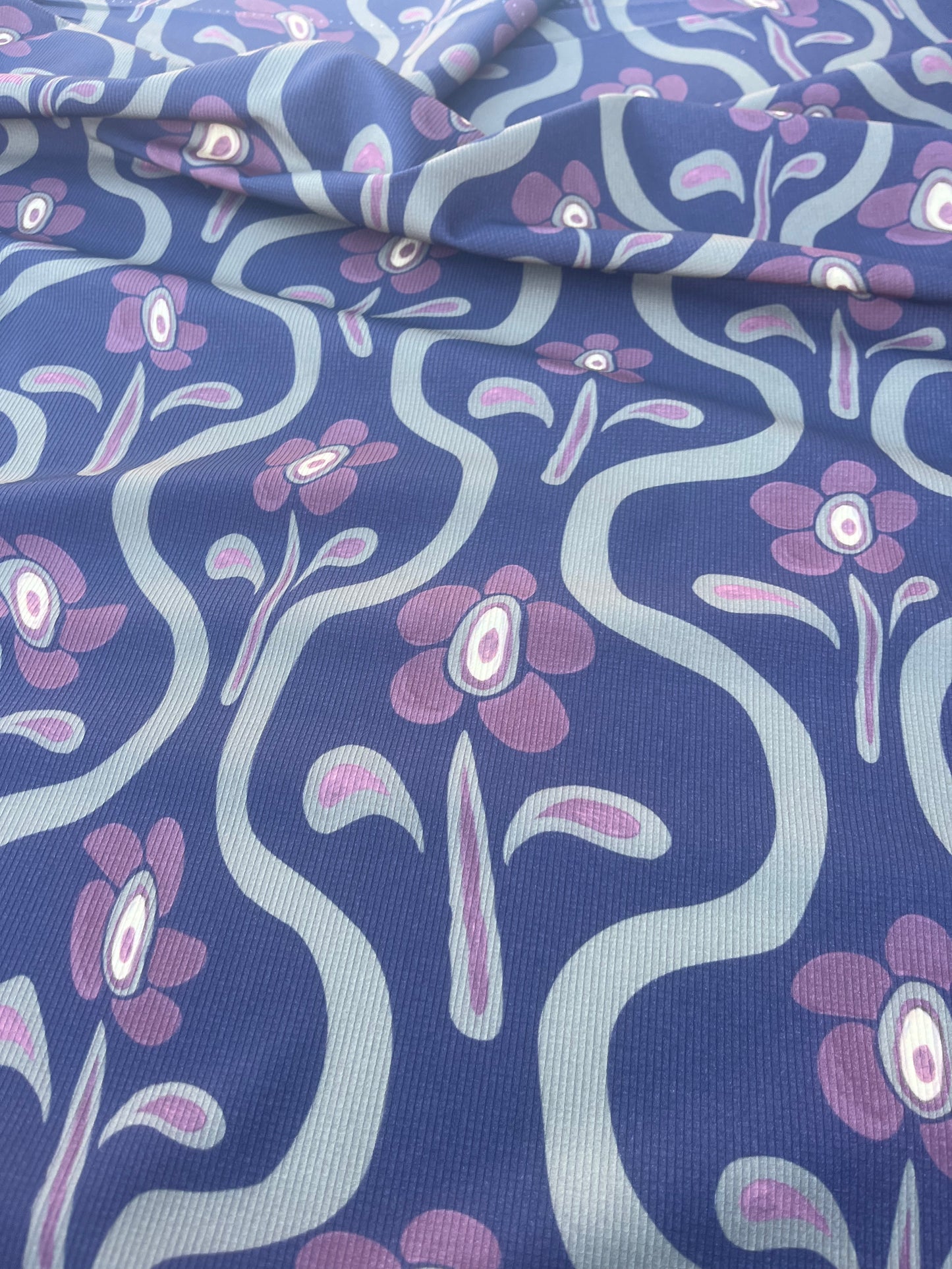 DONDP 1015 ribstop bi-stretch with flowers