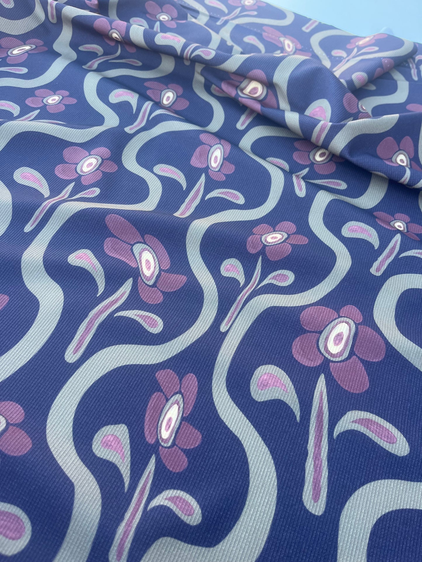 DONDP 1015 ribstop bi-stretch with flowers
