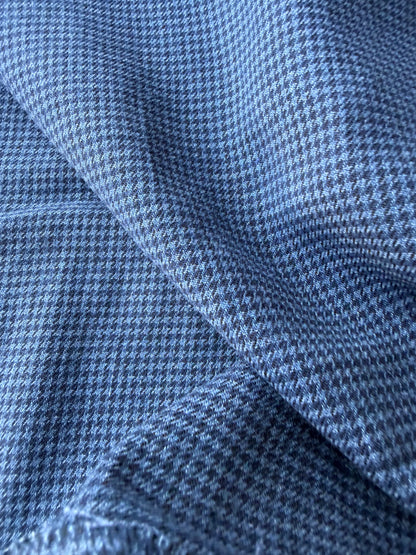 PC MOE 019 indigo/navy small dogtooth cotton