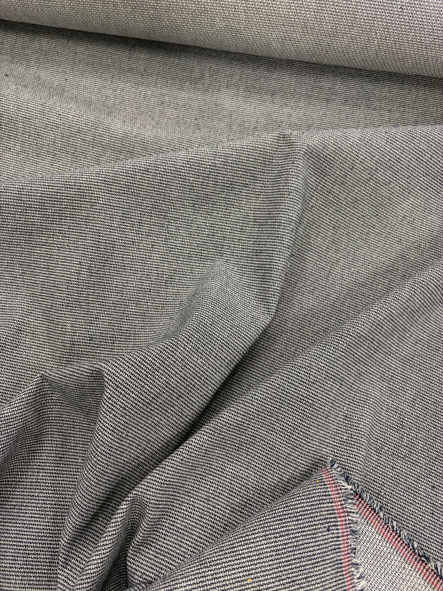 DENIM DISTRICT 039 navy/white fantasy midweight cotton stretch